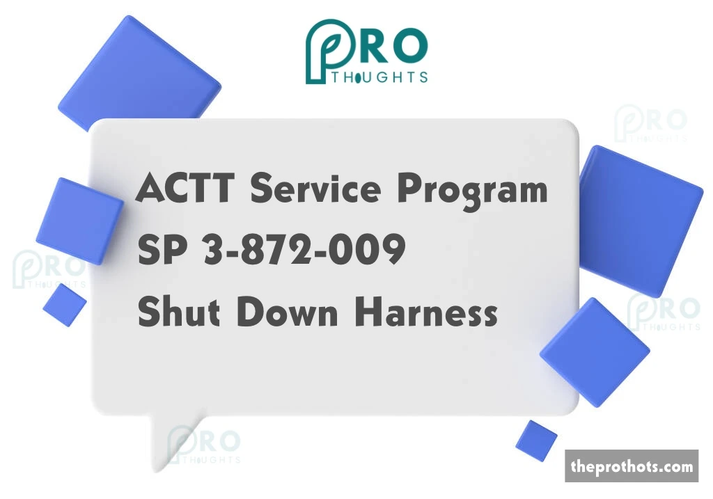 ACTT Service Program SP 3-872-009 Shut Down Harness