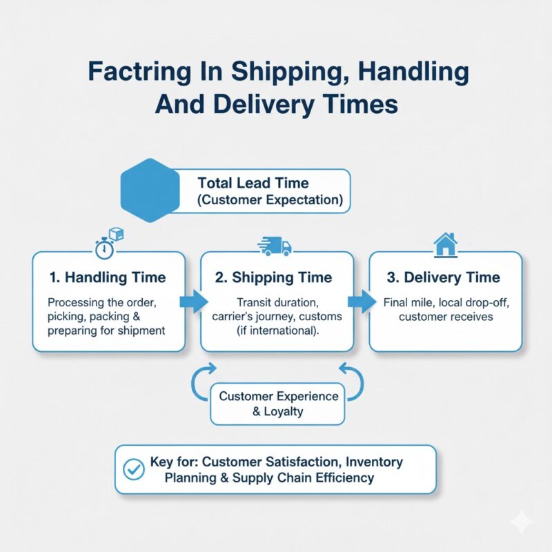 Factor in Shipping, Handling, and Delivery Times