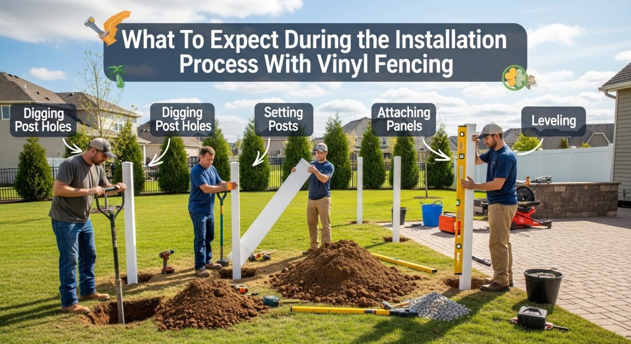 What To Expect During the Installation Process With Vinyl Fencing