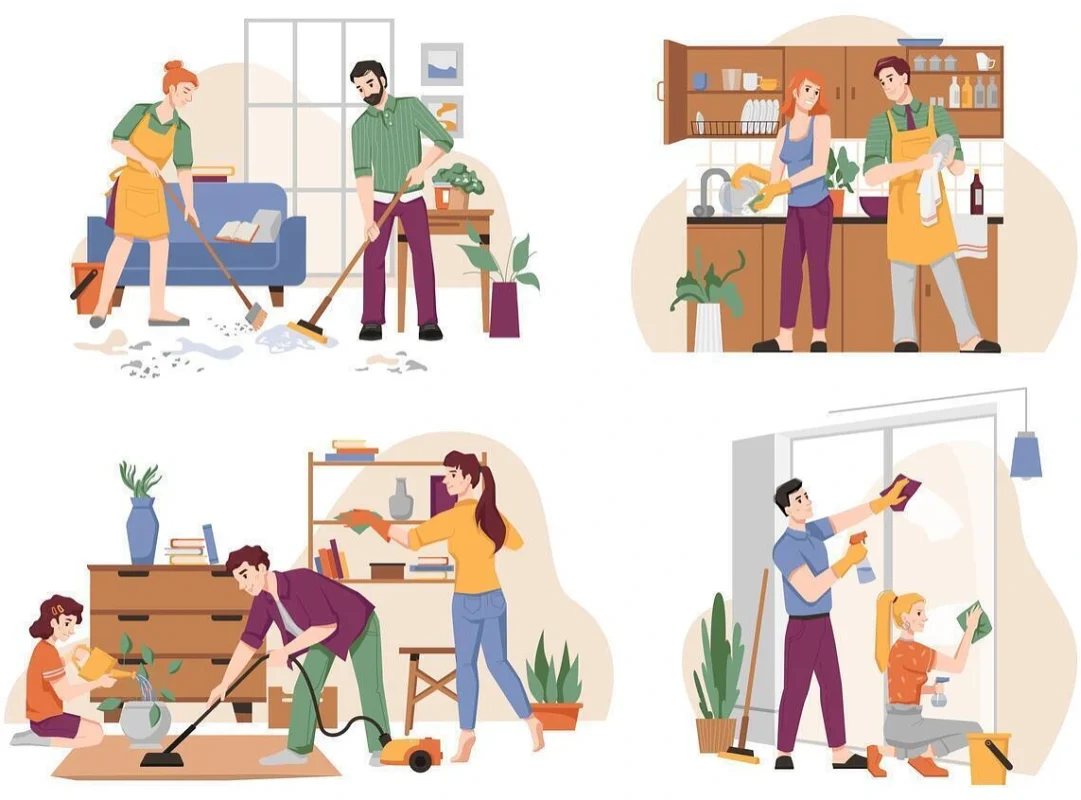 Dust The Shelves Before The Floor, And Use A Damp Cloth